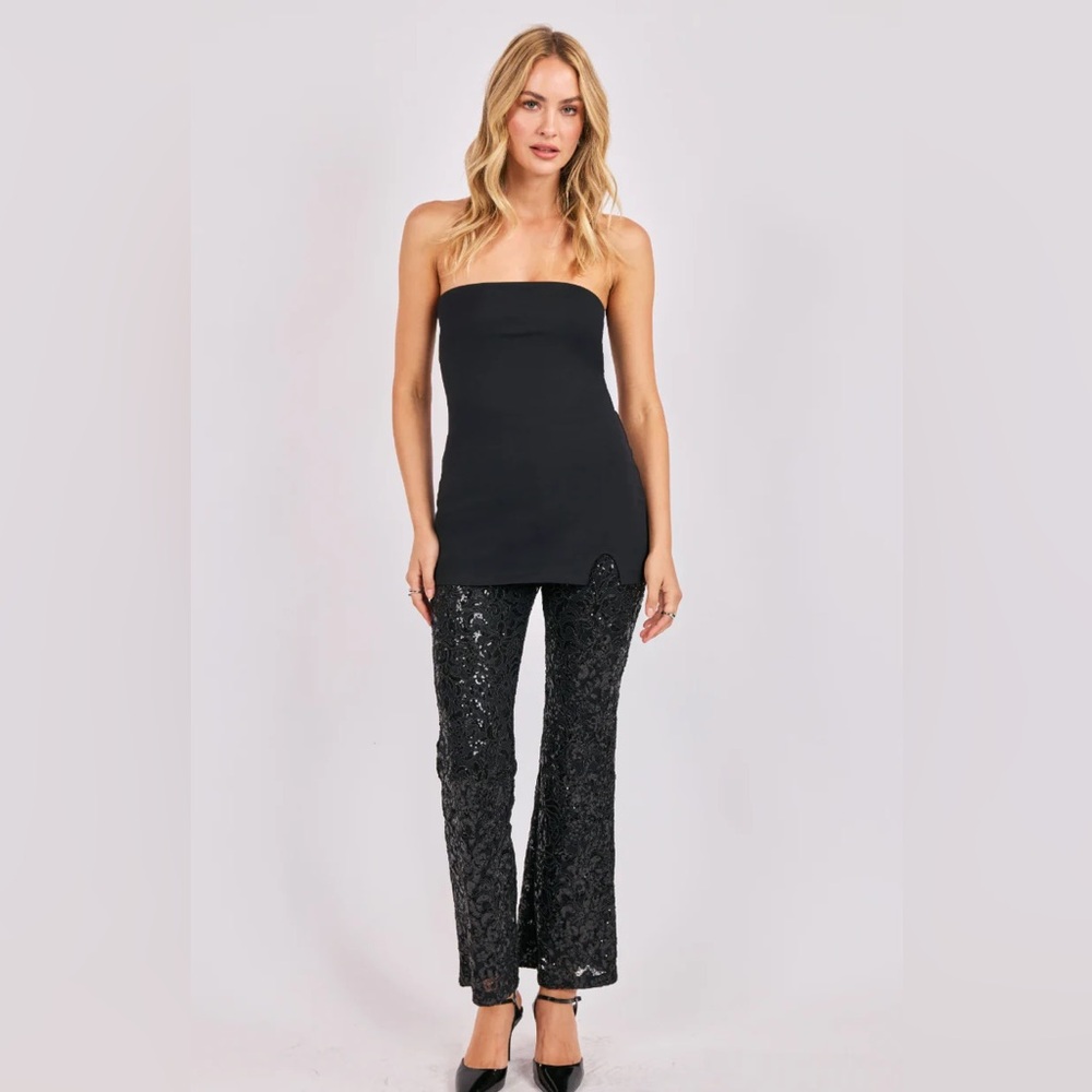 Stardom Strapless Sequin Jumpsuit